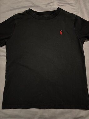NWOT kids Polo by Ralph Lauren Black Short Sleeve Tee with Red Pony